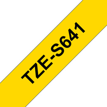 Fita Laminada SuperAdesiva 18mmx8mts Amarelo/Preto