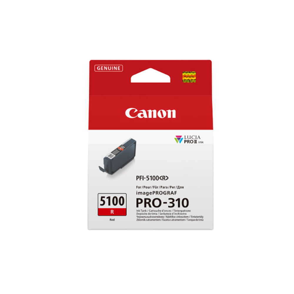 Tinteiro Canon PFI-5100 Vermelho 6958C001