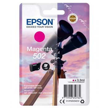 Tinteiro Epson 502 (C,M,Y) 3,3ml