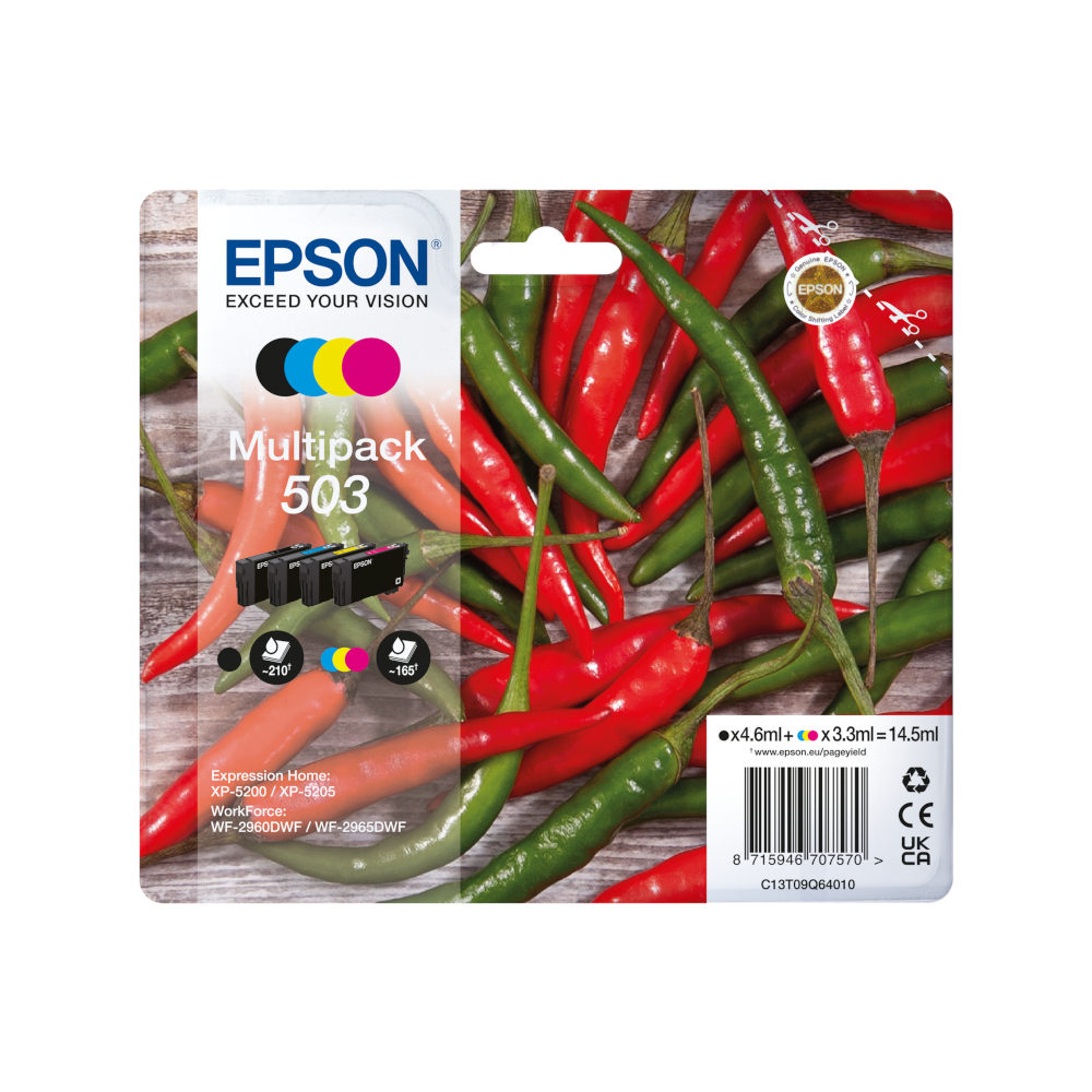 Pack Tinteiros Epson 503 4 Cores C13T09Q64010