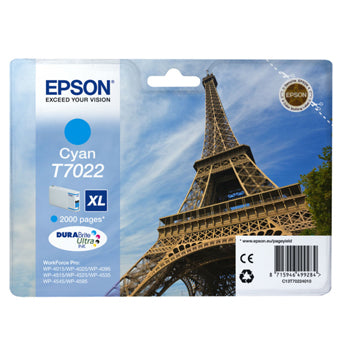 Tinteiro Epson T7022 Azul C13T70224010 21,3ml 2000 Pág.