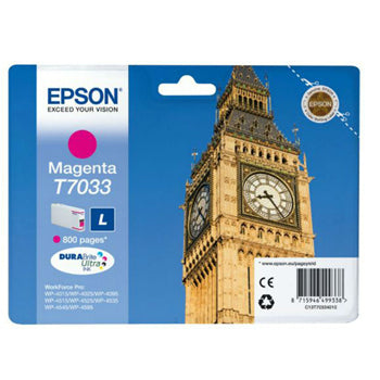 Tinteiro Epson T7033 Magenta C13T70334010 9,6ml 800 Pág.