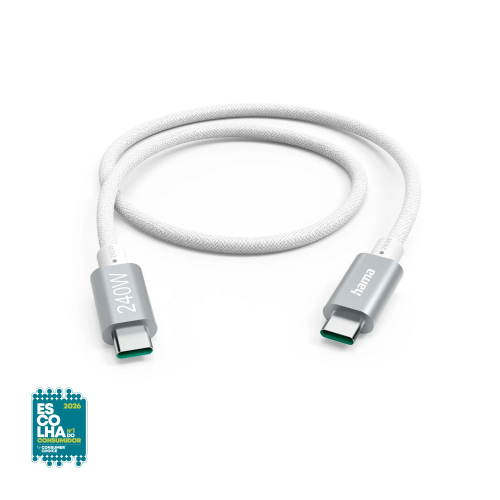 Cabo USB-C 3.2 Gen1 /USB-C 240W 5Gbit Full-Featured 1,5m