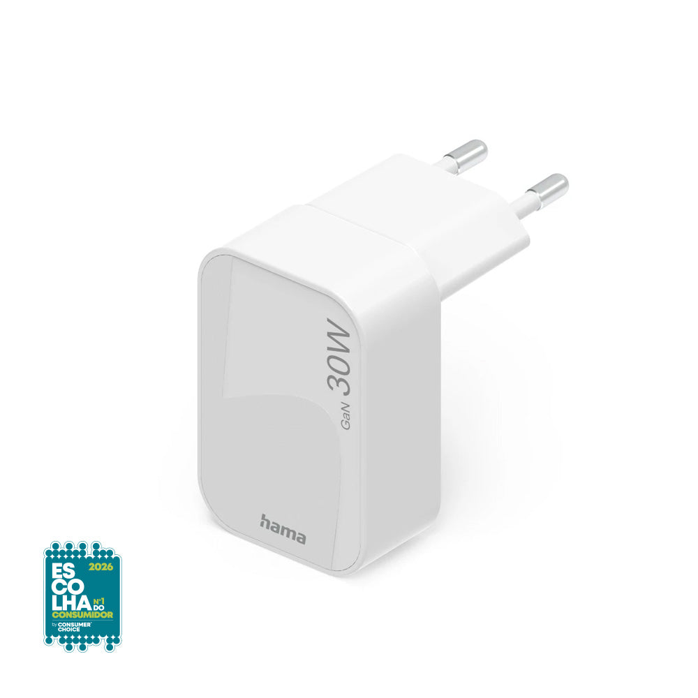 Carregador USB-C GaN 30W Mini-Charger Dobrável Branco