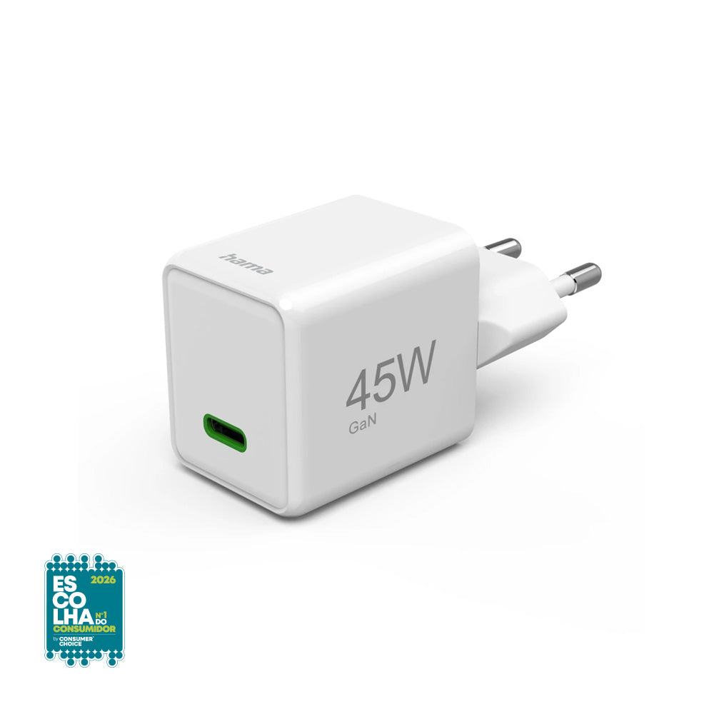 Carregador USB-C GaN 45W Super-Mini Charger Branco