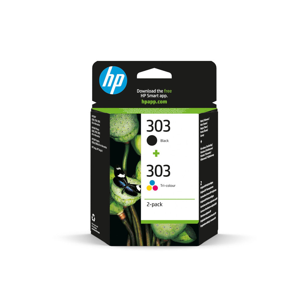 Pack Tinteiros HP 303 Preto/Cor 3YM92A 4ml/4ml