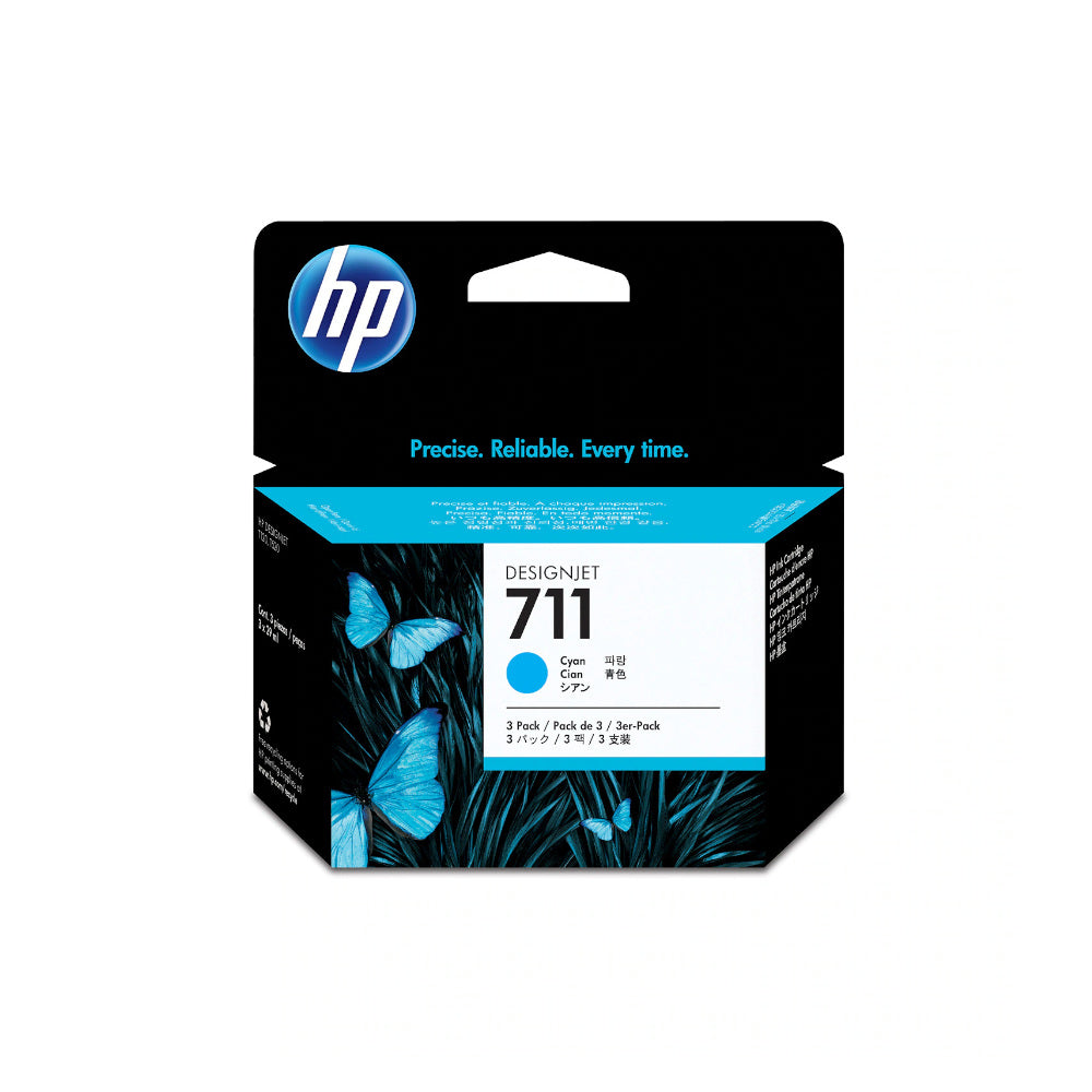 Pack Tinteiros HP 711 Azul CZ134A 29ml 3un