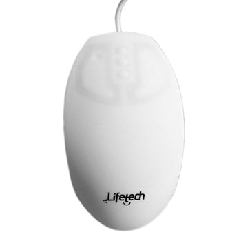Rato com Fio Silicone Higienizável / Lavável Branco