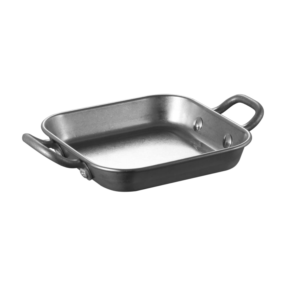 Travessa 12x12x2cm Asa Dupla Quadrada Liso ACERO INOx 1un