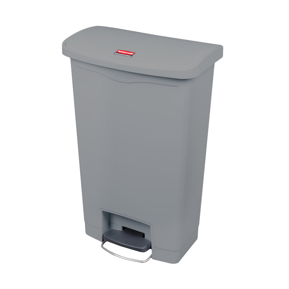 Contentor 50L Resina Slim Jim Step-On Cinza com Pedal