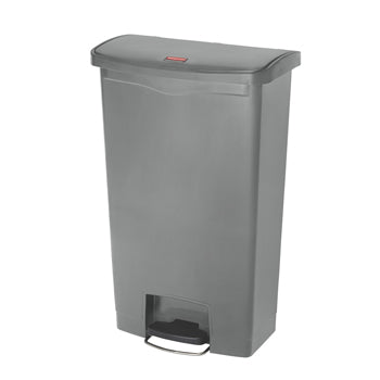 Contentor 68L Resina Slim Jim Step-On Cinza com Pedal
