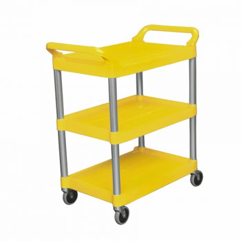 Carro Serviço 85x47x93cm Multiusos 3 Niveis Amarelo
