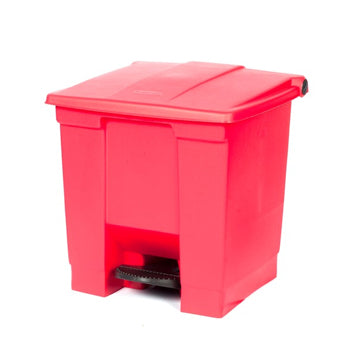 Contentor 30L Plástico Vermelho com Pedal