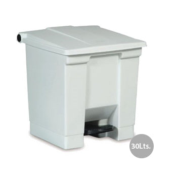 Contentor 30L Plástico Branco com Pedal
