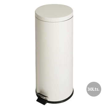 Contentor 30L Inox Revestido Branco com Pedal