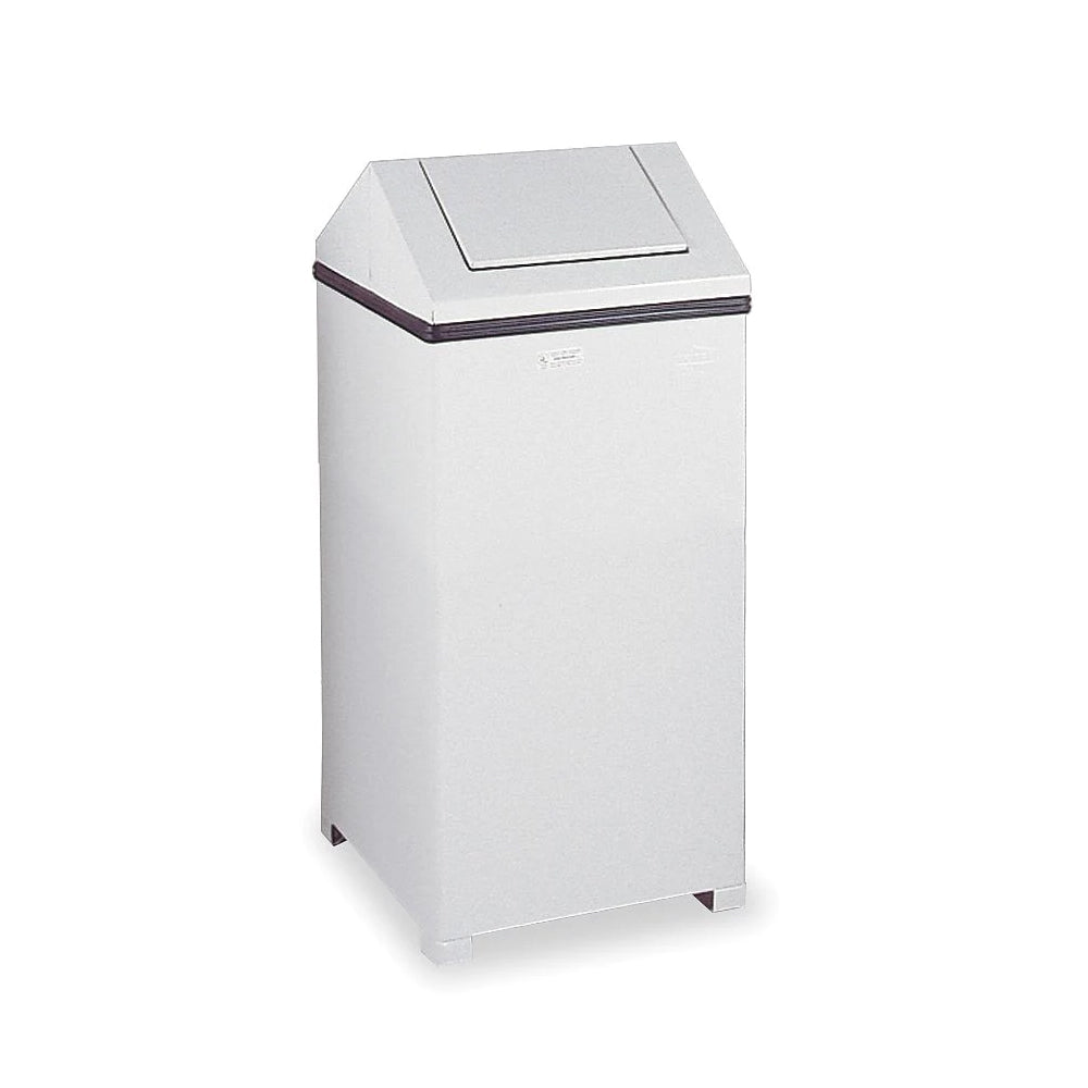 Contentor 60L Metal Aço Revestido Branco