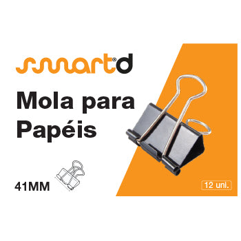 Molas para Papeis 41mm SmartD Cx 12un
