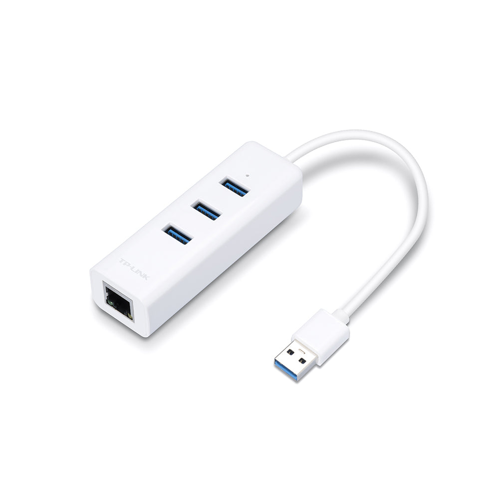 Adaptador USB-A 3.0 para Ethernet Gigabit + 3 Portas USB-A