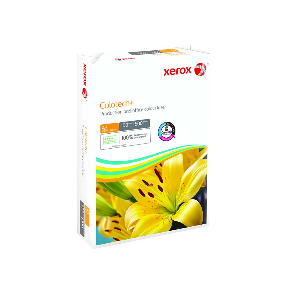 Papel 100gr Fotocopia A3 Xerox Colotech+ 1x500Fls
