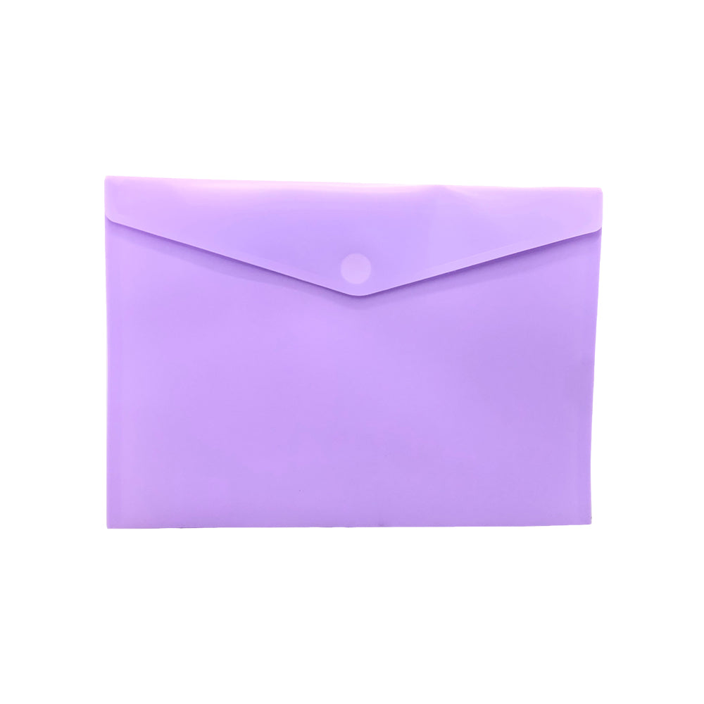 Bolsa Envelope A4 Fecho Velcro Plástico Violeta Mate