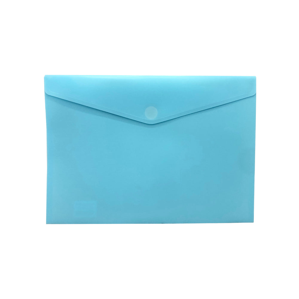 Bolsa 355x240mm A4 Envelope Fecho Velcro Plástico Turquesa