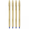 Esferográfica BIC Edição Especial Azul 1mm Dourado 4un