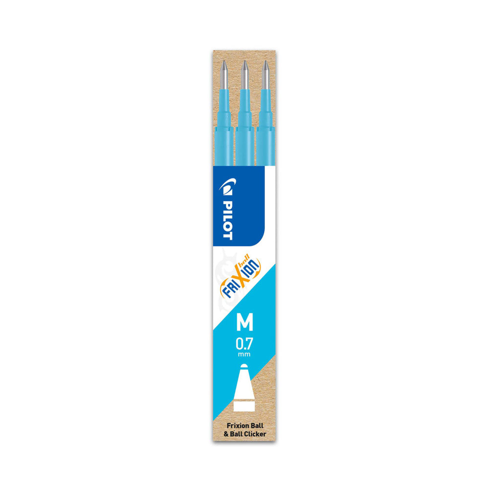Recarga Gel Pilot Frixion Ball Clicker Azul BB 0,7mm 3un
