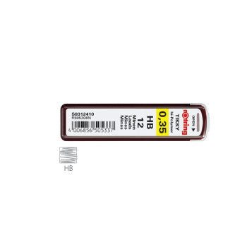 Minas Grafite 0,35 HB Rotring Rotring 12un