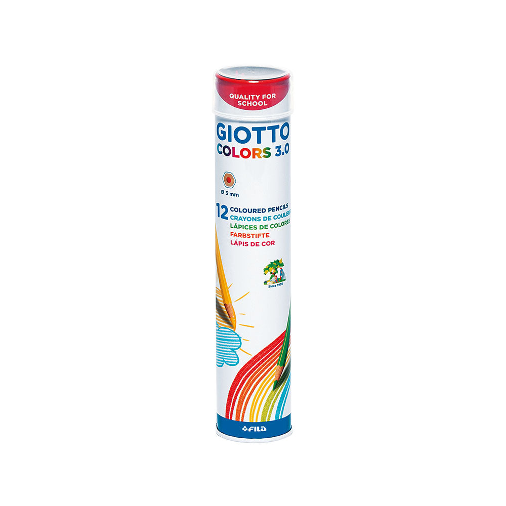 Lápis Cor 12un Copo Metálico Giotto Colors 3.0 18cm