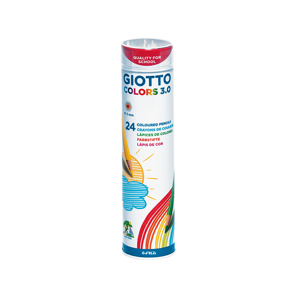 Lápis Cor 24un Copo Metálico Giotto Colors 3.0 18cm