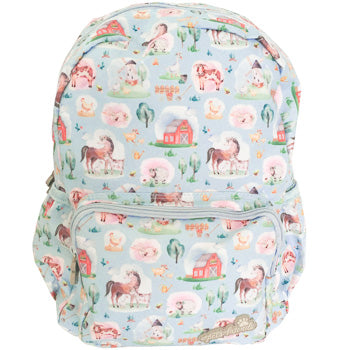 Mochila Infantil Ambar Pets Friends Farm Azul 15L