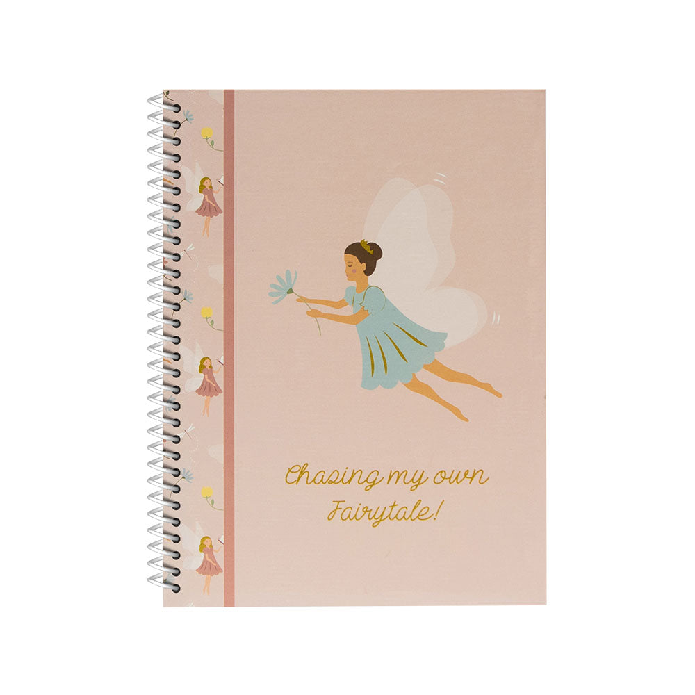 Caderno Espiral A4 Pautado FAIRIES Rose 80Fls 1un