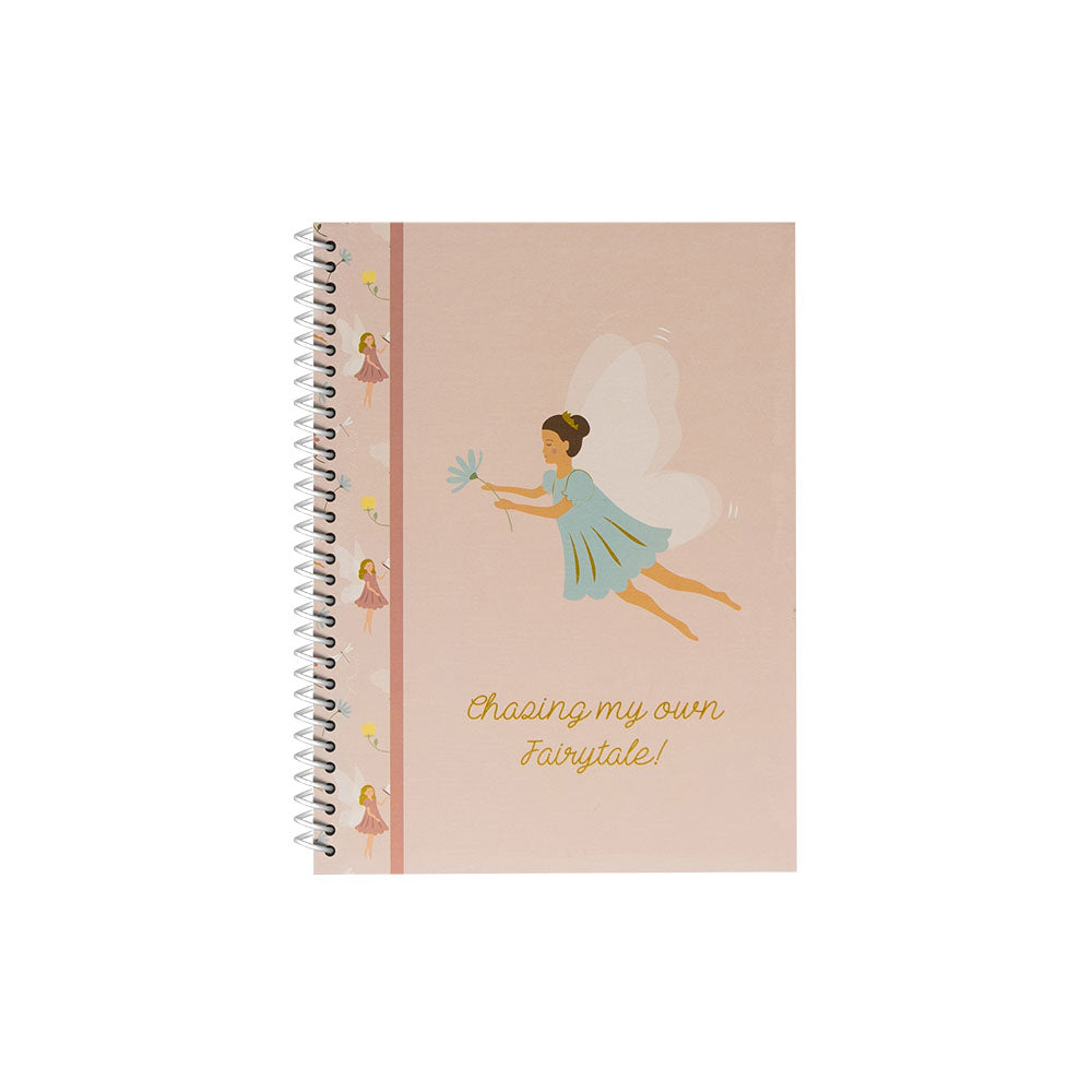 Caderno Espiral A5 Quadriculado FAIRIES Rose 80Fls 1un