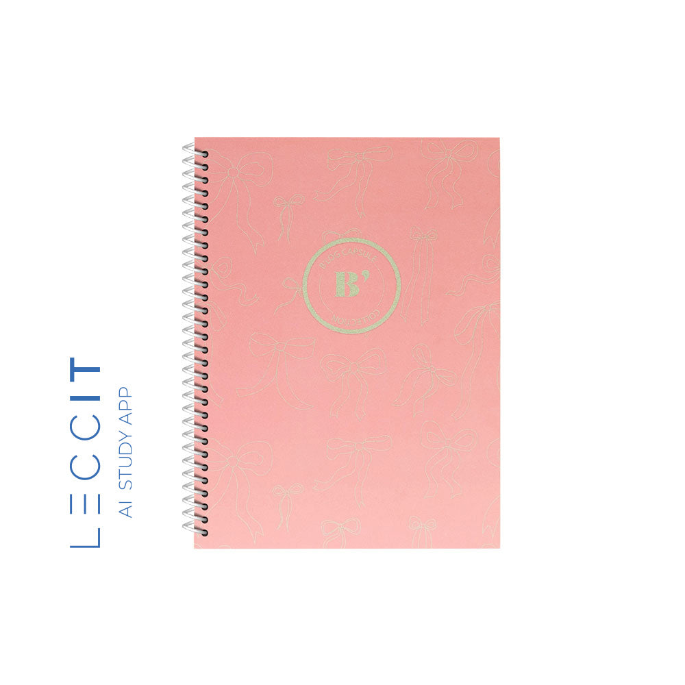 Caderno Espiral A5 Quadriculado LACES Rosa 80Fls 1un