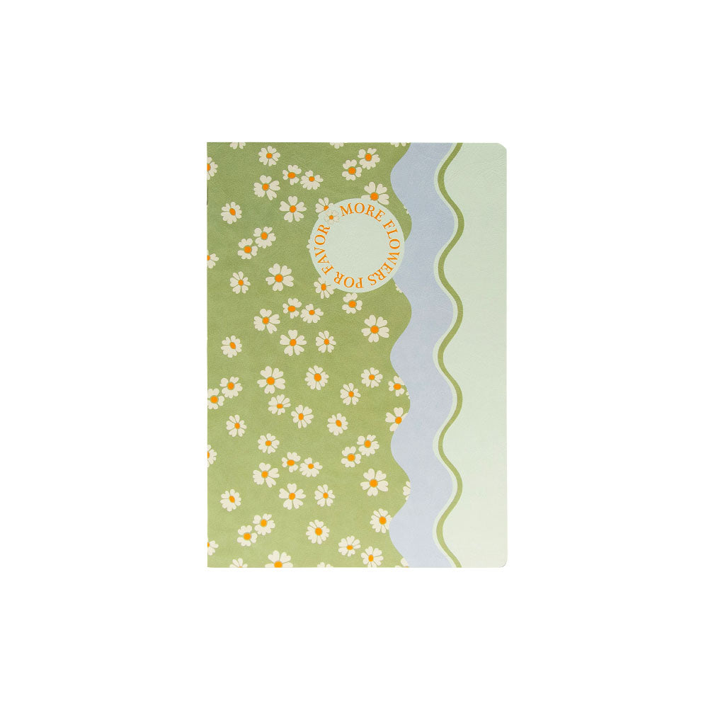 Caderno Agrafado A5 Pautado FLOWERS Waves 48Fls 1un
