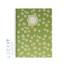 Caderno Espiral A4 Quadriculado FLOWERS Verde 80Fls 1un
