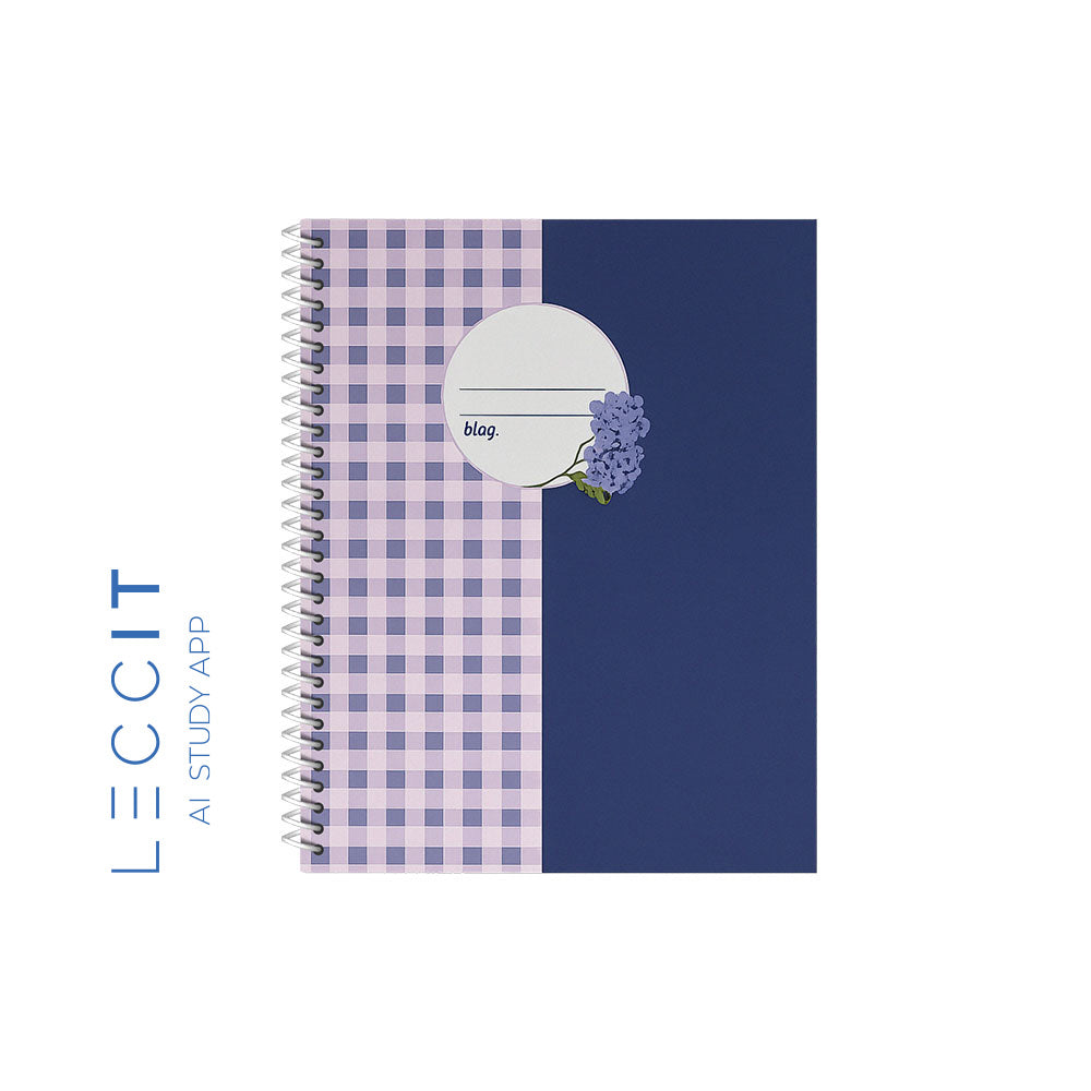 Caderno Espiral A5 Quadriculado PROVENCE Vichy 80Fls 1un