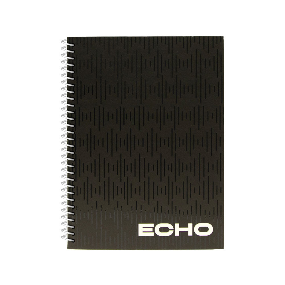 Caderno Espiral A4 Quadriculado ECHO Preto 80Fls 1un