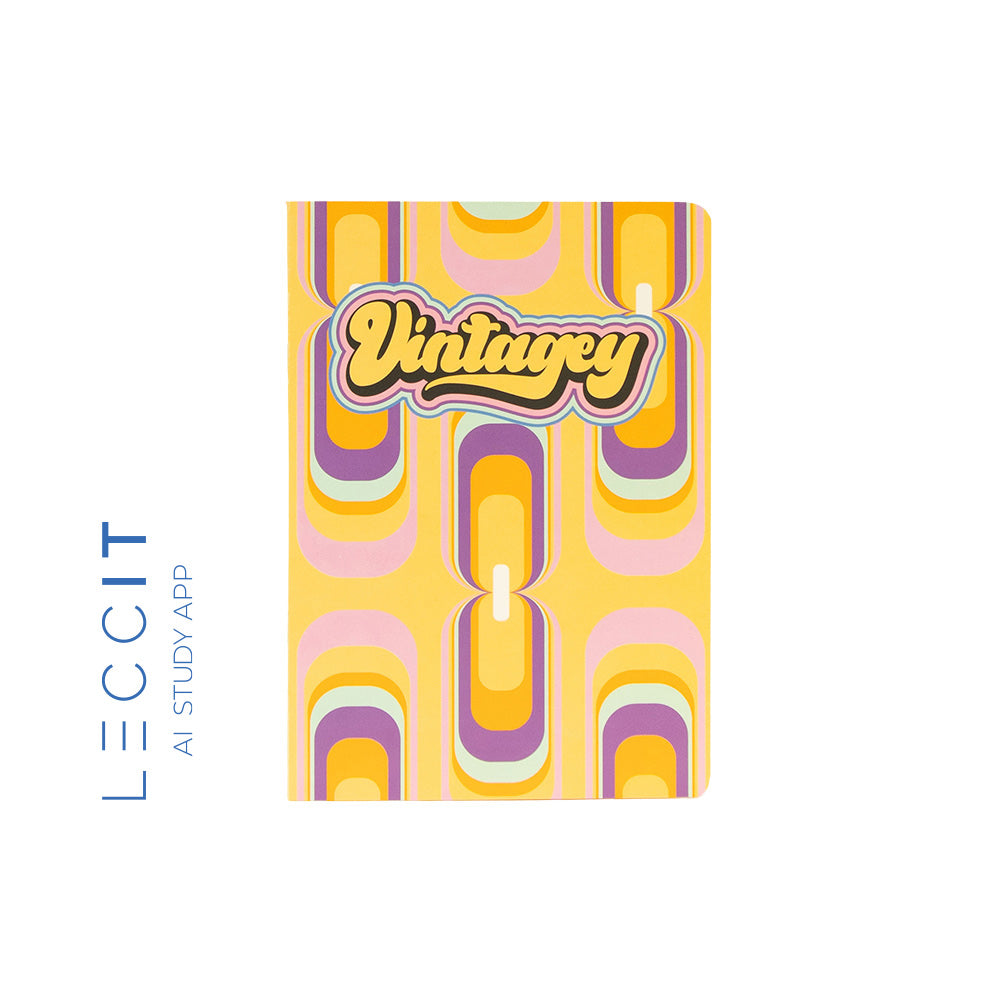 Caderno Agrafado A5 Pautado VINTAGEY Retro 48Fls 1un