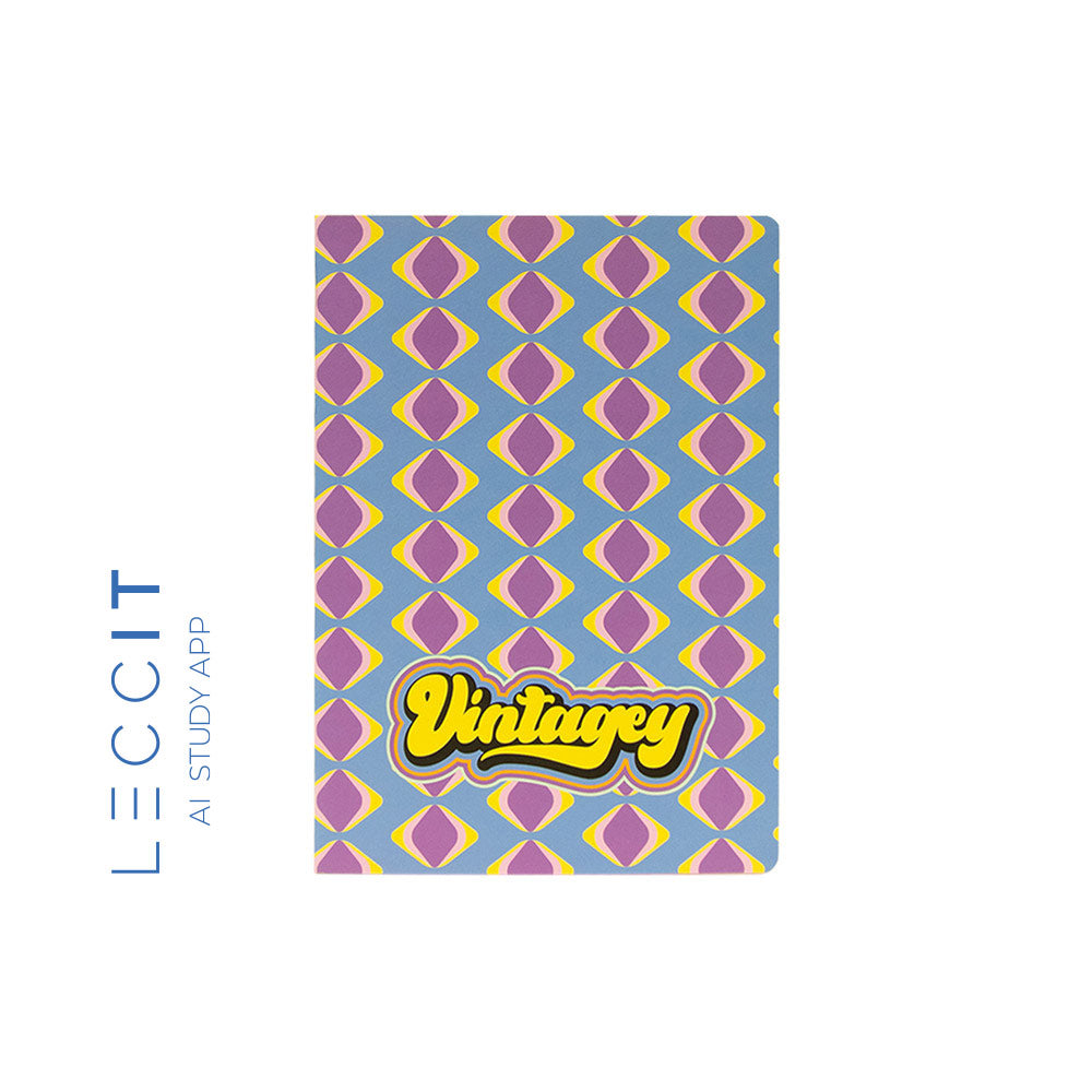 Caderno Agrafado A5 Quadriculado VINTAGEY Diamond 48Fls 1un