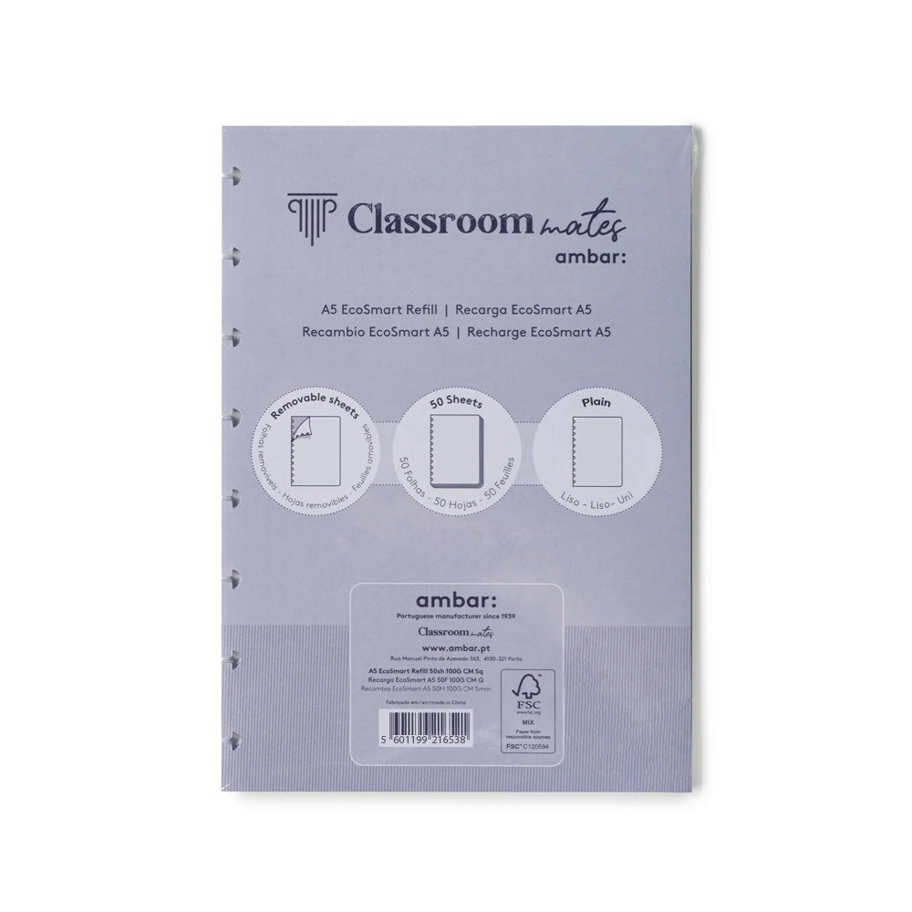 Recarga Caderno EcoSmart Ambar A5 Liso 50Fls