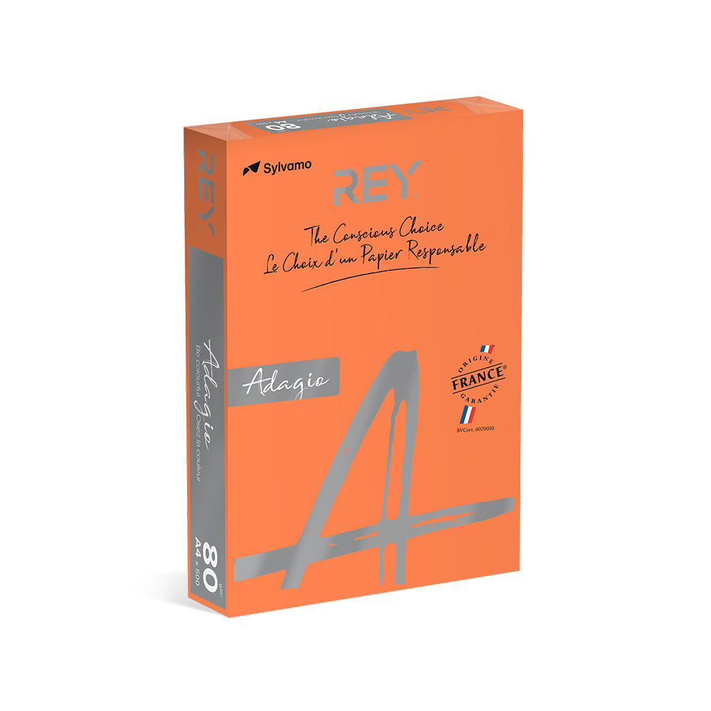 Papel Fotocopia Laranja Fluorescente Adagio A4 80gr1x500Fls