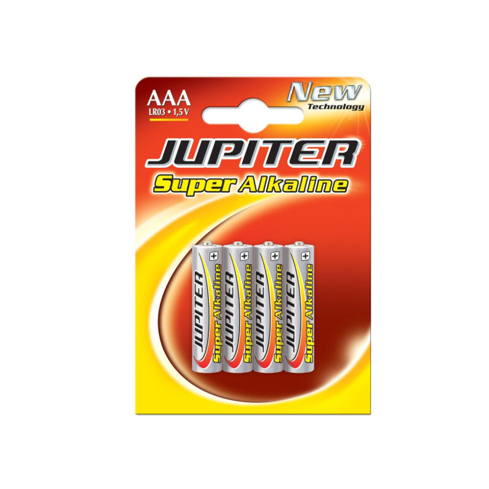 Pilhas AAA LR03 Alcalinas 1.5V 1100mAh Jupiter 4un