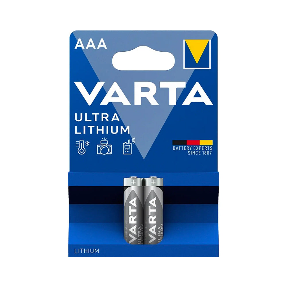 Pilhas AAA LR03 Litio 1.5V Varta 2un