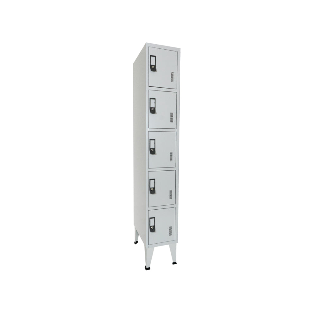 Cacifos Metálicos Simples 5 Cacifos 300x500x1900mm Cinza