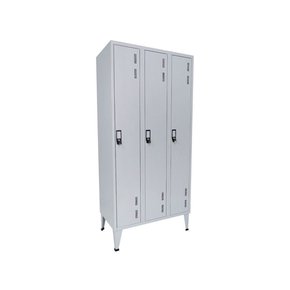 Cacifos Metálicos Triplo 3 Cacifos 900x500x1900mm Cinza