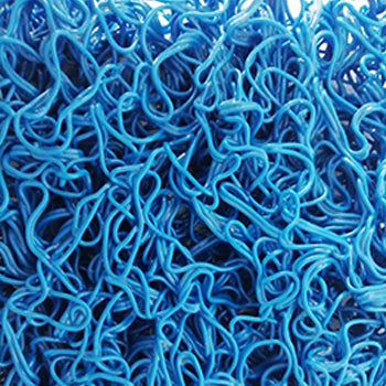 Tapete Malha PVC s/Fundo 14mm Azul Metro Linear