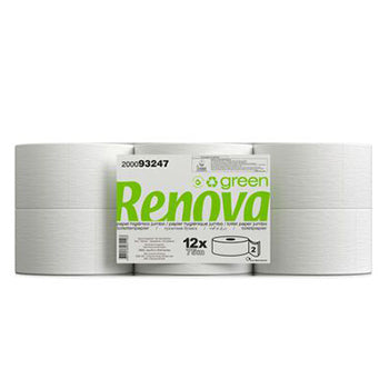 Papel Higiénico (Jumbo) 075mts 2Fls 34g Renova Green 12un