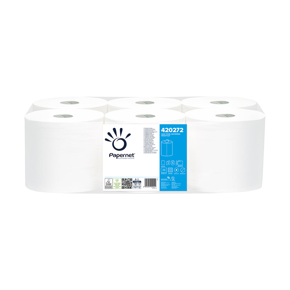 Rolo Espiral 100mx17,9cm 35g 2Fls PAPERNET Picotado 6un