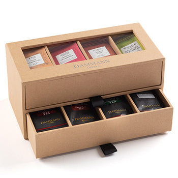 Caixa Coffret Chás 8 Sabores 56 Bolsas 7/7 Kraft